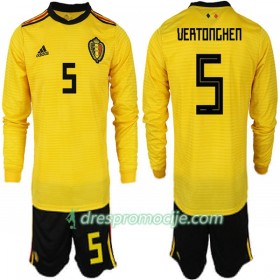 Belgija Dres VERTONGHEN 5 Dječji Gostujući Svjetsko prvenstvo 2018 Dugim Rukavima